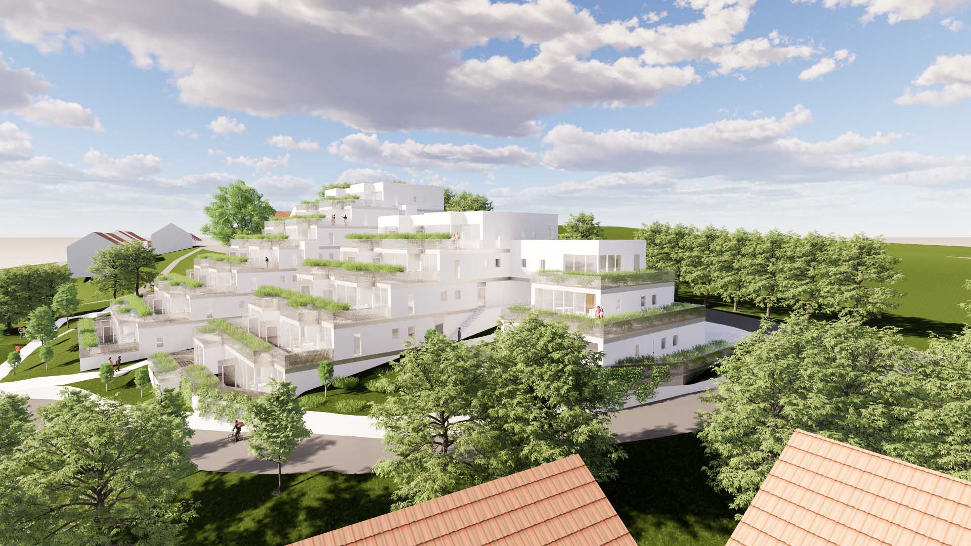 Terraced Housing on a Hillside